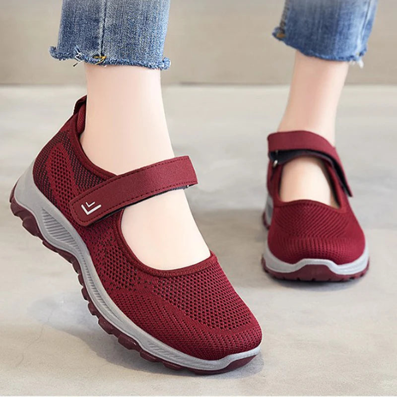Women Shoes Breathable Vulcanized Shoes White ZapaWomen Sneakers Fashion Breathable Mesh Casual Walking Shoes Women Work Shoes