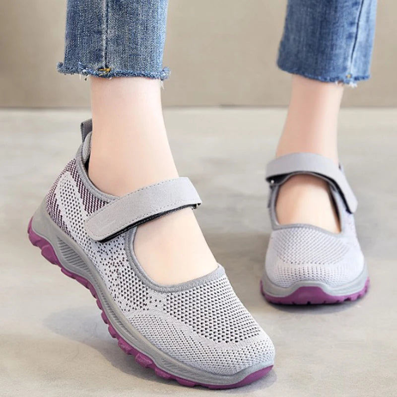 Women Shoes Breathable Vulcanized Shoes White ZapaWomen Sneakers Fashion Breathable Mesh Casual Walking Shoes Women Work Shoes