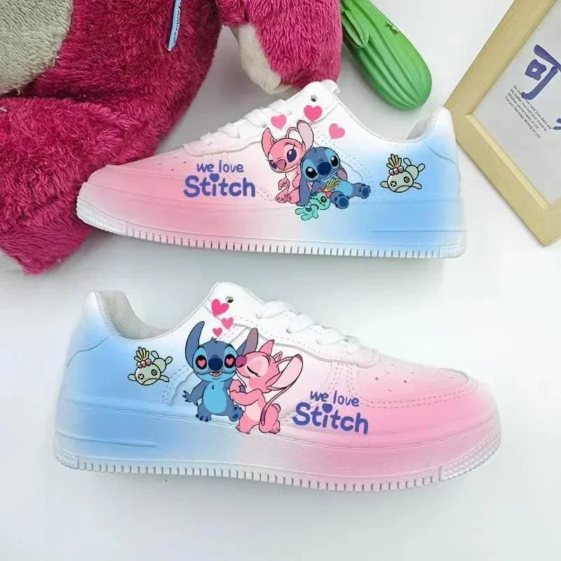 New Disney women cartoon Stitch cute Casual shoes soft sports shoes for girlfriend lady gift EU size 35-44