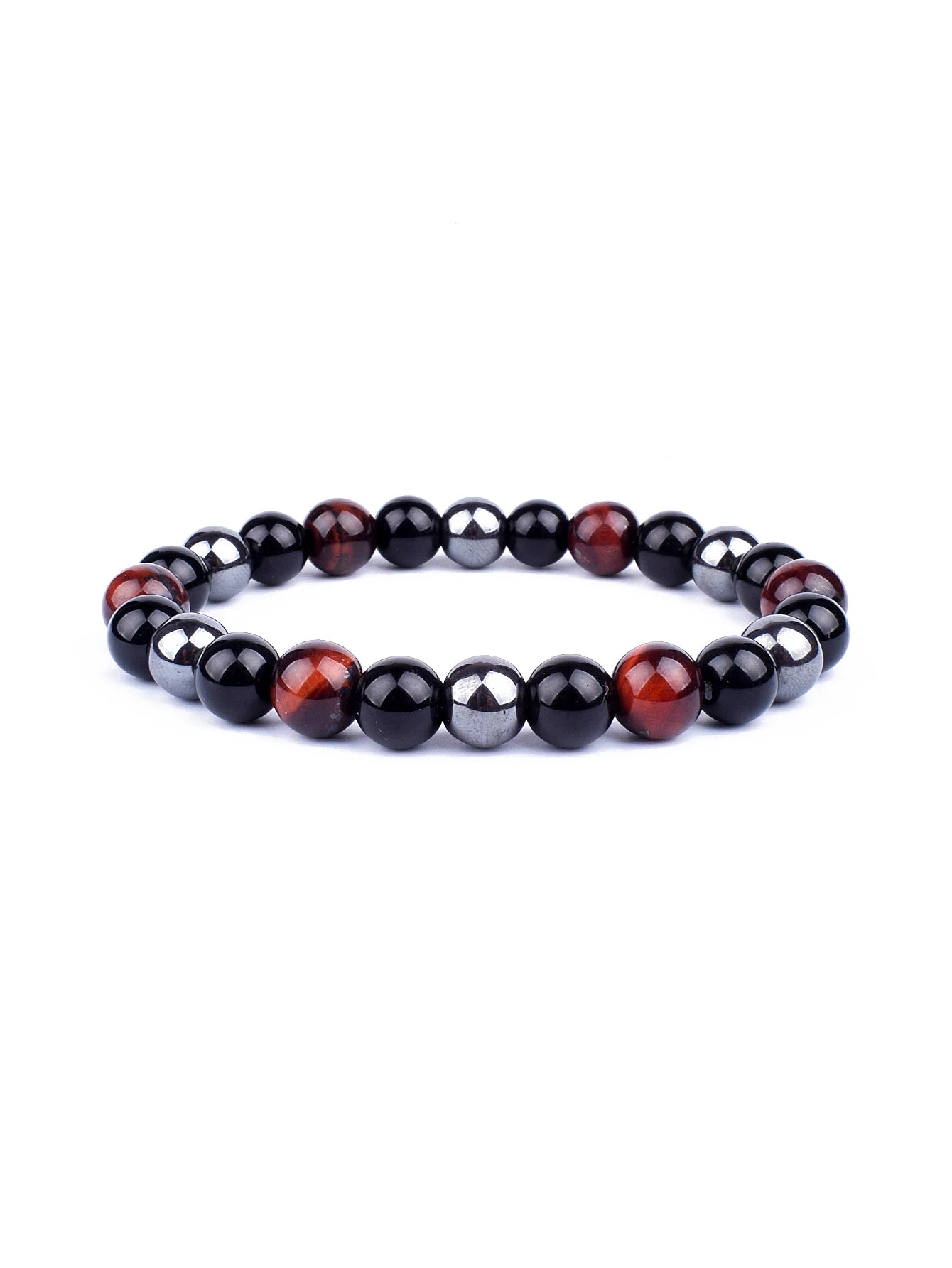 Triple Power Beaded Bracelet Tiger's Eye for Courage Obsidian Grounding & Pyrite for Wealth Natural Stones Healthy Care Jewelry