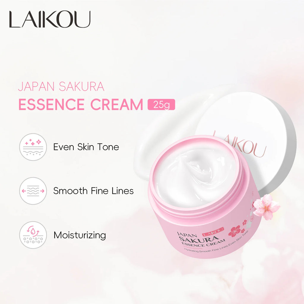 Laikou Sakura Essence Face Cream Anti-aging Remove Wrinkles Rich Cream Moisturizing Facial Serum Day Cream Winter Skincare