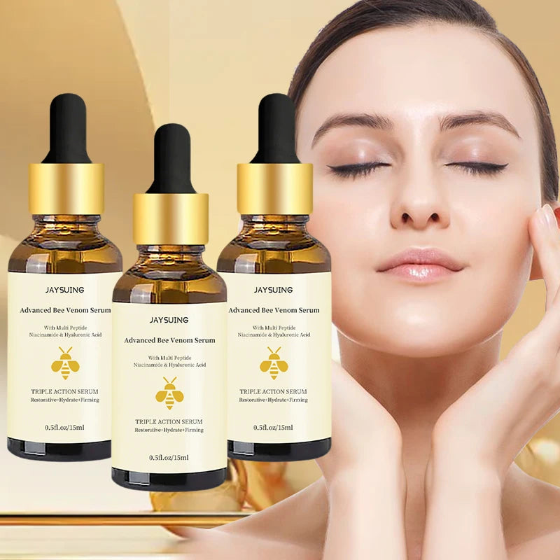1/2/3bottles Bee Venom Serum Lightens Fine Lines Damaged Skin Facial Repair Dullness Moisturizing Firming Nourishing Facial Skin