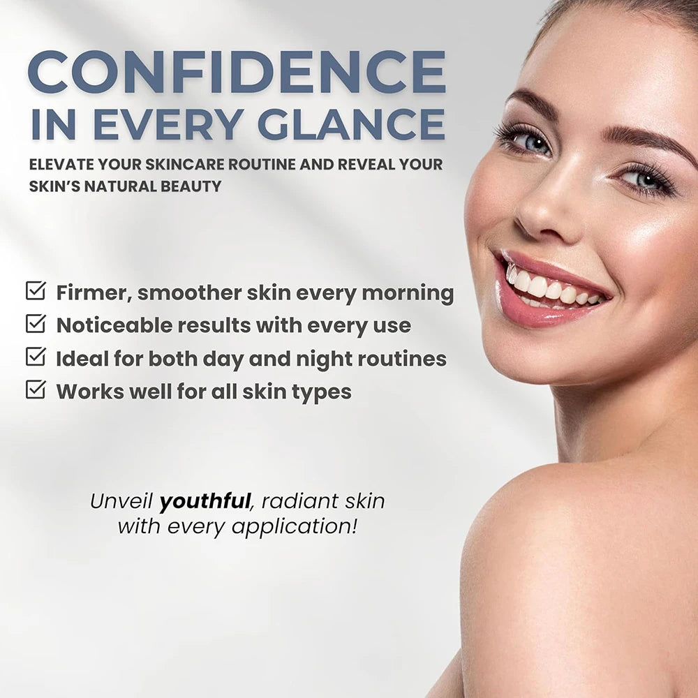 New Collagen Face Moisturizer Anti Aging Effect Reducing Wrinkles Face Cream Peptide Rejuveneting Skin Elasticity and Hydration