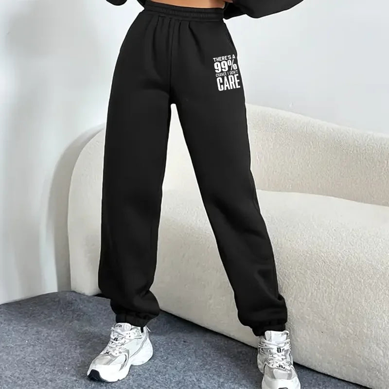 There's A 99% Chance I Don't Care - 99% Sweatpants Solid Drawstring Pants for Everyday Leisure and Sport
