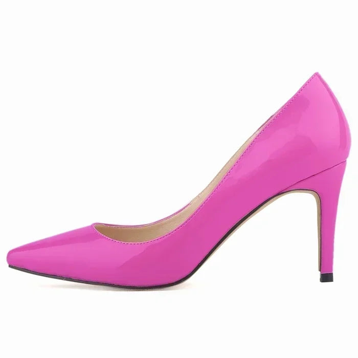 Large Size Women Pumps Classic Pointed Toe High Heels Sexy 9cm Stilettos Female Elegant Comfort Ladies Red Wedding Party Shoes