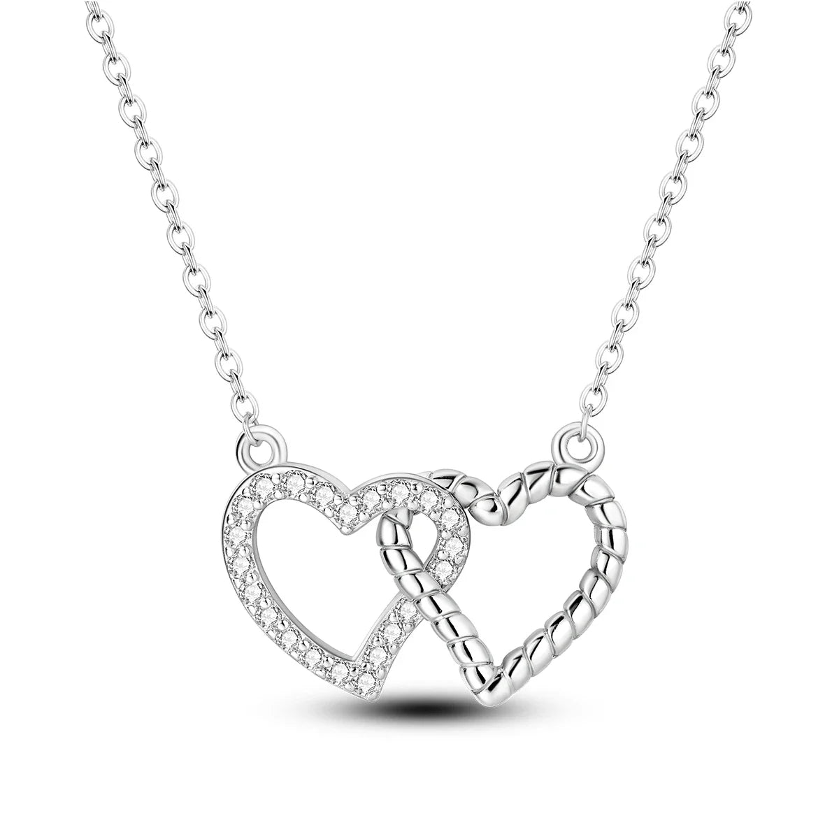 Original 925 Sterling Silver Necklace For Women Class Style Heart Shape Romantic Style High Quality Women Necklace Jewelry Gift
