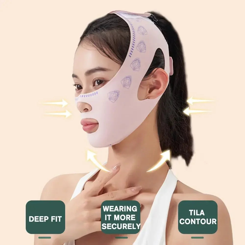 Wholesale Face Thin Mask Reduce Double Chin V-Line Shaping Bandage Anti Wrinkle Bandage Breathable V Face Band Cheek Lift Up