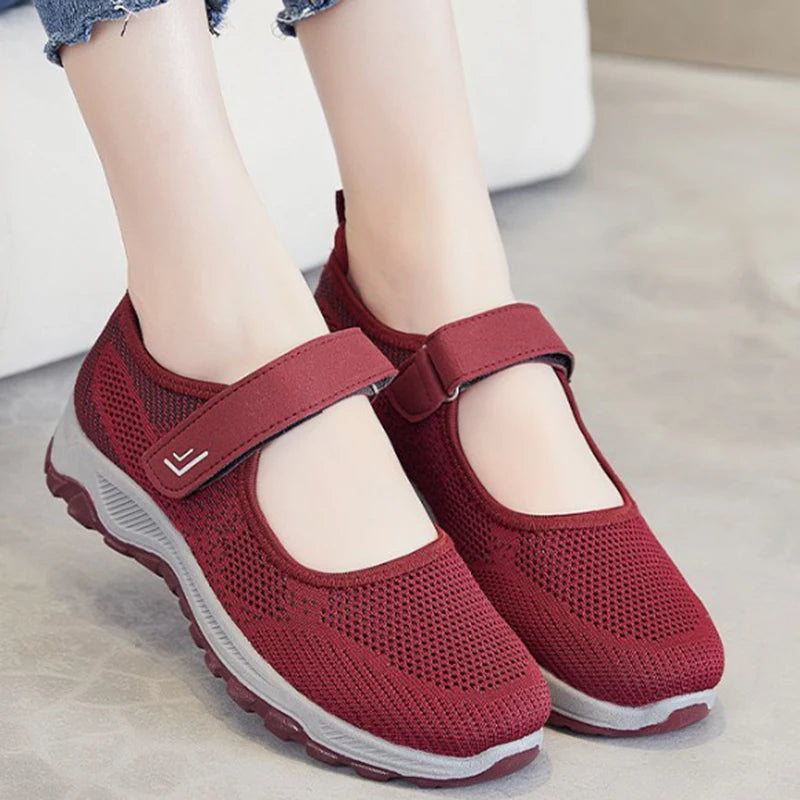 Women Shoes Breathable Vulcanized Shoes White ZapaWomen Sneakers Fashion Breathable Mesh Casual Walking Shoes Women Work Shoes