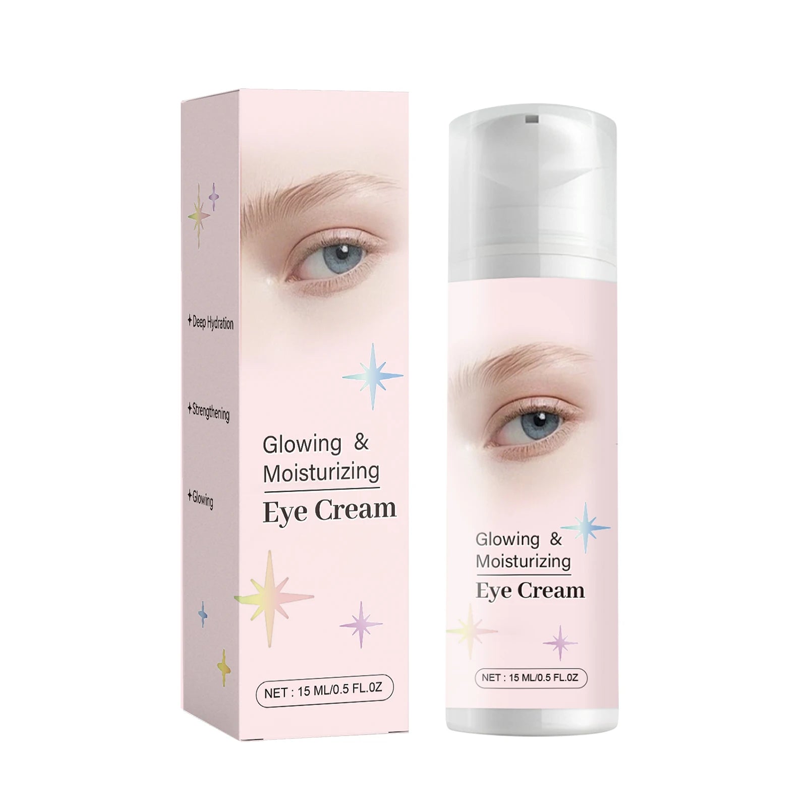 Glowing & Moisturizing Eye Cream - Dark Circle & Fine Line Reduction, Hydrating Eye Treatment with Hyaluronic Acid & Centella