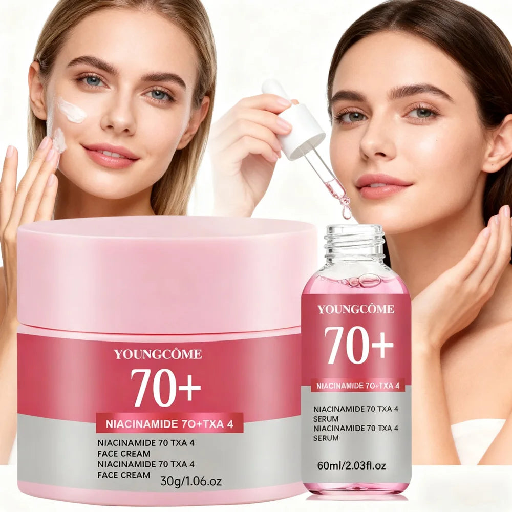 Nicotinamide Cream Essence Set Whitening Freckle Cream Remove Melasma Dark Spots Melanin Anti-Aging Shrink Pores Moisturizing