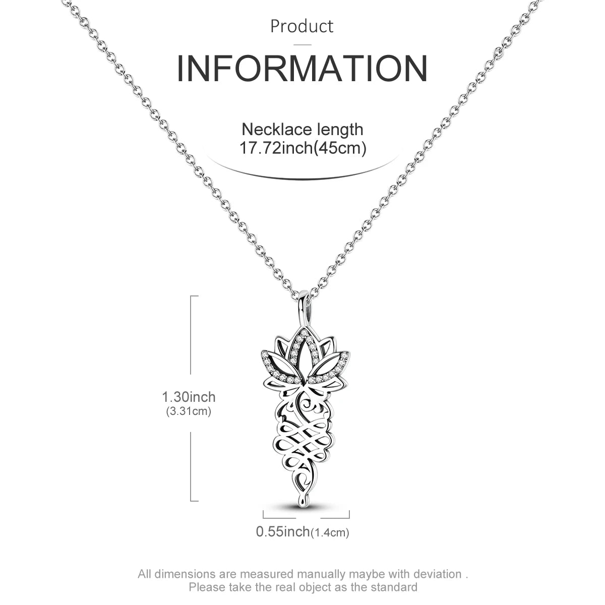 925 Sterling Silver Necklace Lotus Flower Hollow Out Simple Necklaces for Women Anniversary Birthday Jewelry Gift Female