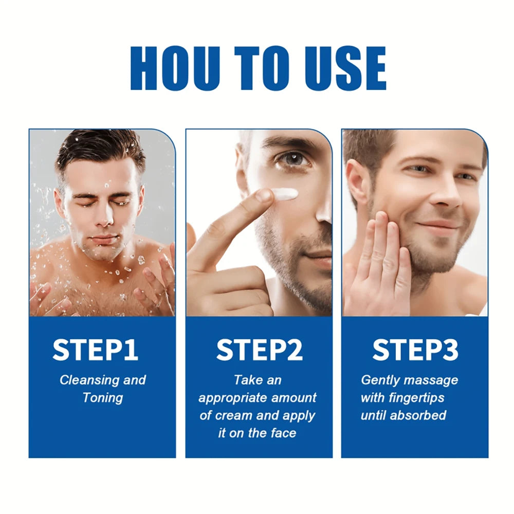 Smooth Wrinkle Cream for Men Remove Face & Neck Wrinkles Firming Moisturizing Skin Retinol Face Cream Younger Facial Treatment