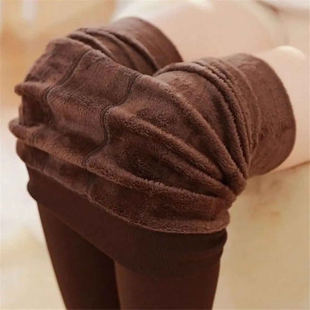 Women Winter Thermal Warm Thick Pantyhose Fluff Lined Stretch Slim Leggings Pants