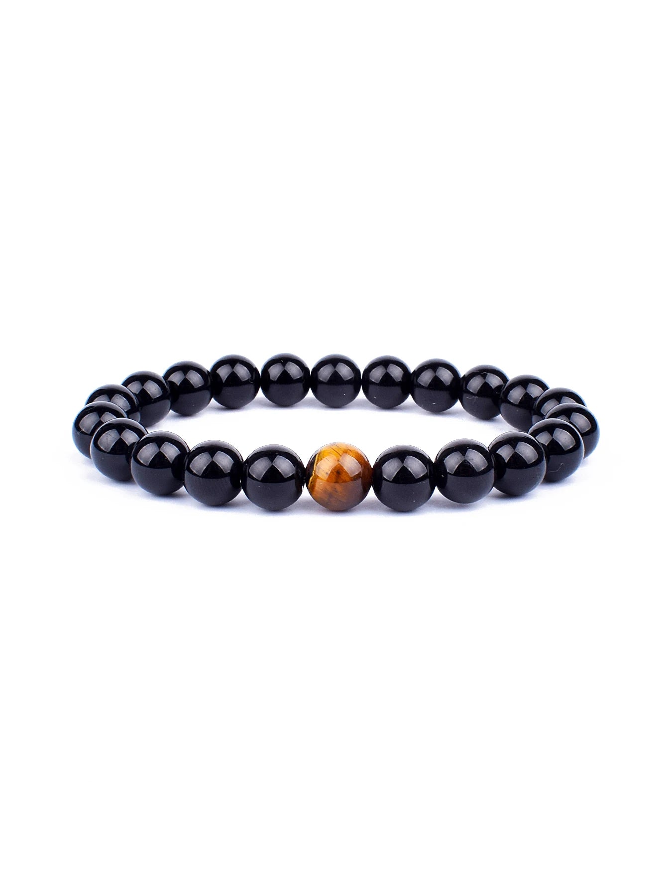 Triple Power Beaded Bracelet Tiger's Eye for Courage Obsidian Grounding & Pyrite for Wealth Natural Stones Healthy Care Jewelry