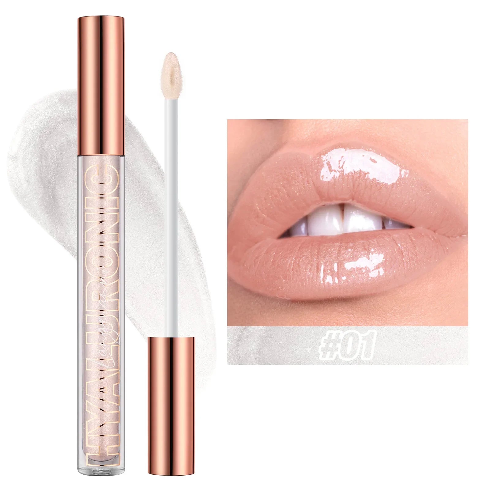 Pearlescent Glitter Plumping Lip Gloss Diamond Glitter Nude Pink Liquid Lipstick Shiny Glass Waterproof Sexy Lip Tint Lip Makeup