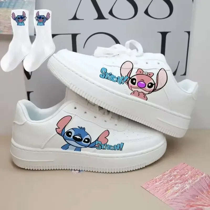 New Disney women cartoon Stitch cute Casual shoes soft sports shoes for girlfriend lady gift EU size 35-44