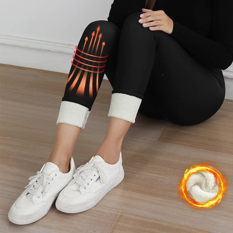 S-XL Autumn Winter Women Fleece Leggings Letter Embroidery Design Warm Velvet Thicken High Waist Butt-Lifting Tights Casual Wear