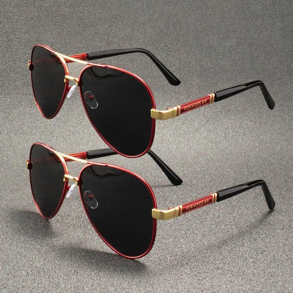 Polarized Sunglasses Men Metail Frame Quality Sun Glasses Brand Design Male Glasses Fishing Driving Goggles UV400