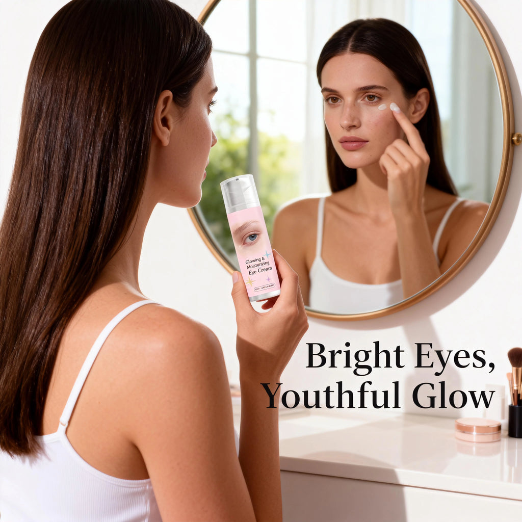 Glowing & Moisturizing Eye Cream - Dark Circle & Fine Line Reduction, Hydrating Eye Treatment with Hyaluronic Acid & Centella