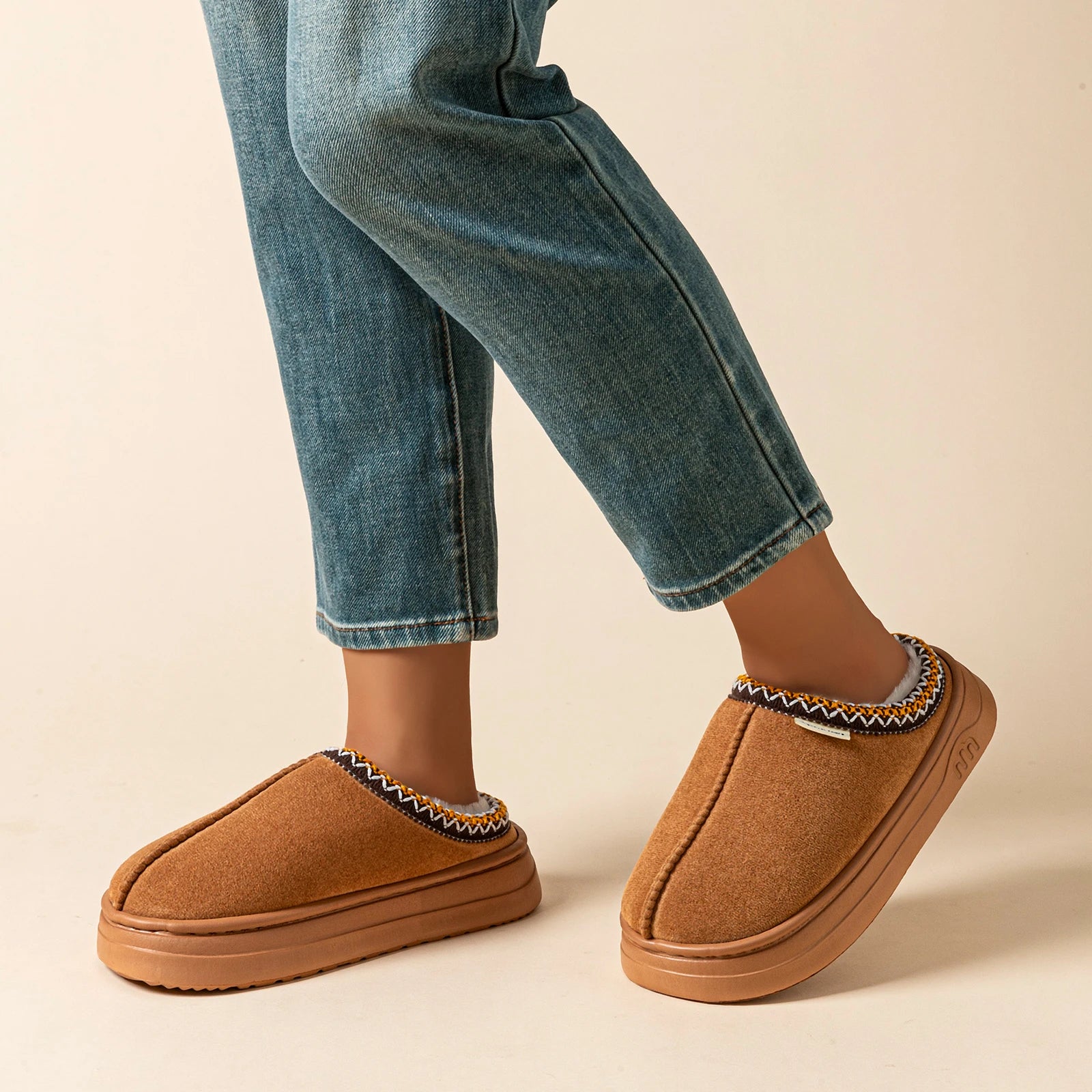 Fashion Women's Winter Slipper Boots Indoor Outdoor Warmth Anti-slip Comfort Thick Sole Casual Couple Home Shoes Snow Boots