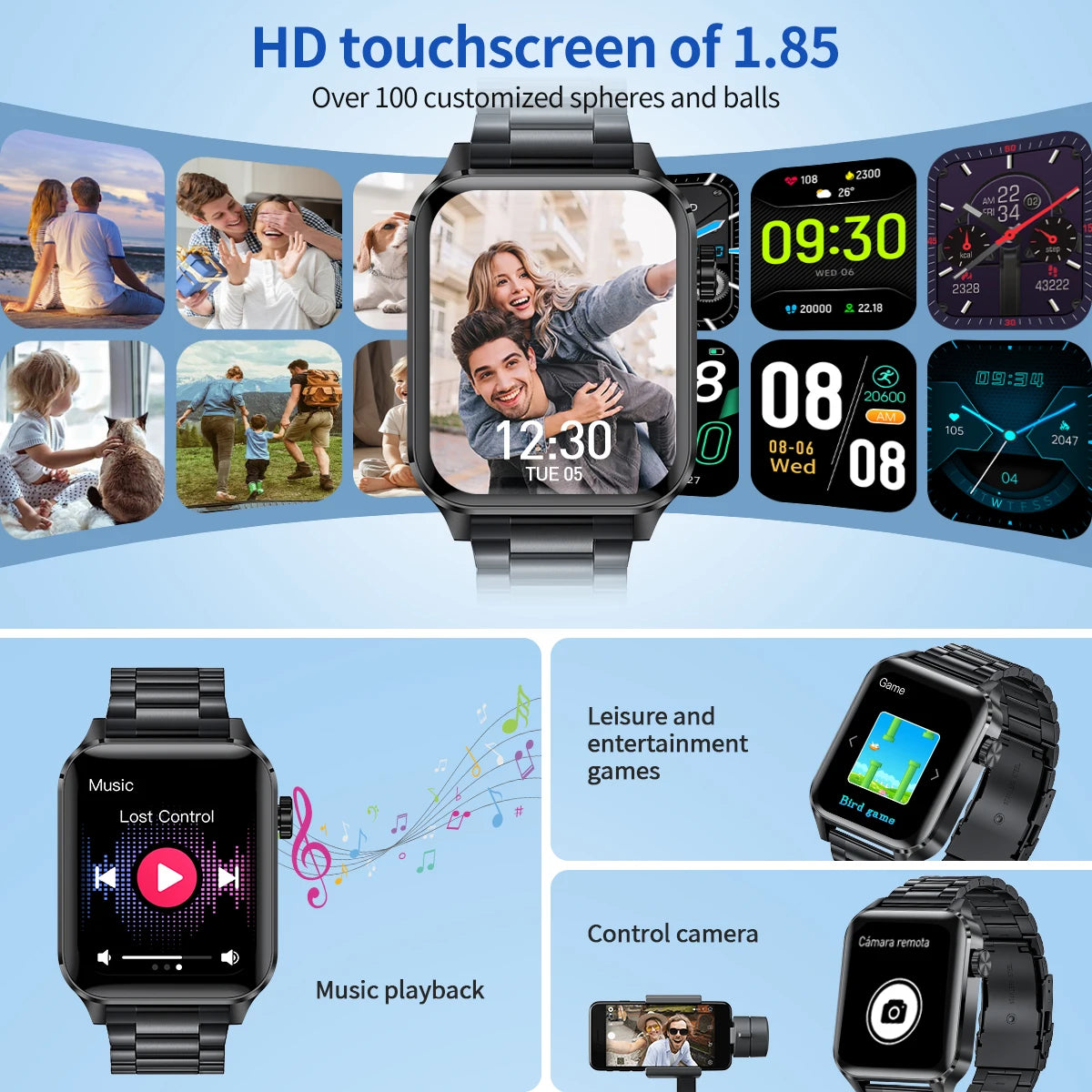 New LIGE Men Smart Watch Military Fitness Tracker Smartwatch Man Bluetooth Call Watches Waterproof Sports Smartwatch For Xiaomi