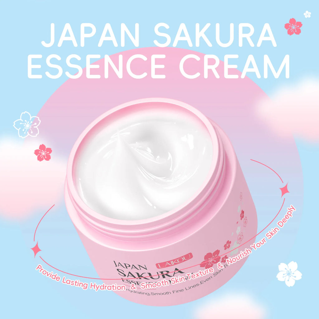 Laikou Sakura Essence Face Cream Anti-aging Remove Wrinkles Rich Cream Moisturizing Facial Serum Day Cream Winter Skincare