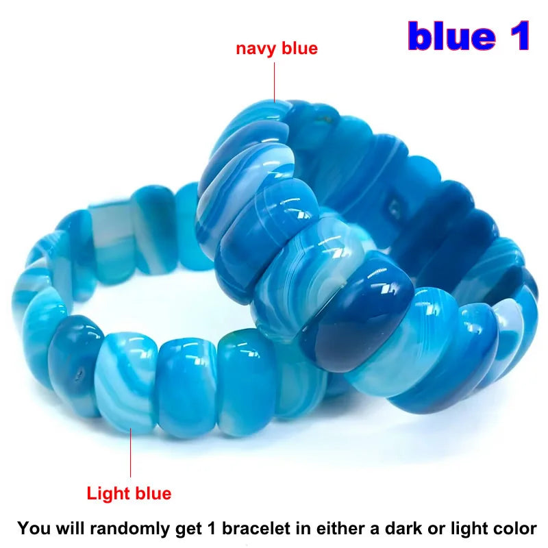 natural botswana agates/Red Blue Sardonyx stone beads bracelet natural gem stone bangle fine jewelry woman for gift wholesale !