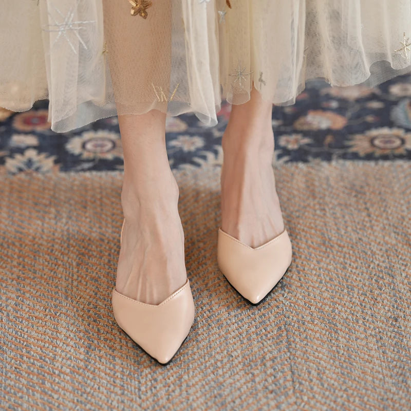 Women Flats Pointed Toe Lady Flat Heel Shoes Slip on Loafers Office Lady Elegant Shoes Soft Sole Comfortable Big Size 42