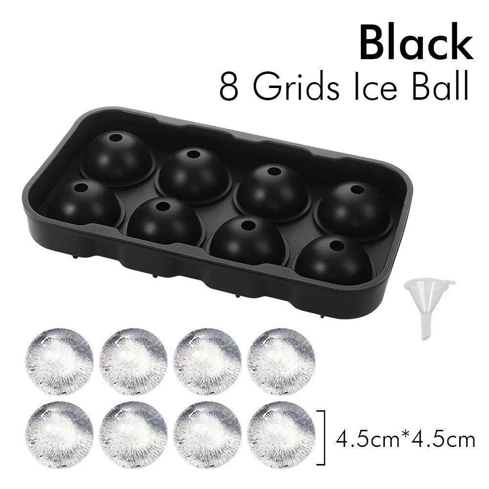 8-Grid Ice Cube Maker Molds Ice Cube Tray Silicone Ice Mold Reusable Ice Mould Ice Cream Tools Kitchen Items Kitchen Accessories