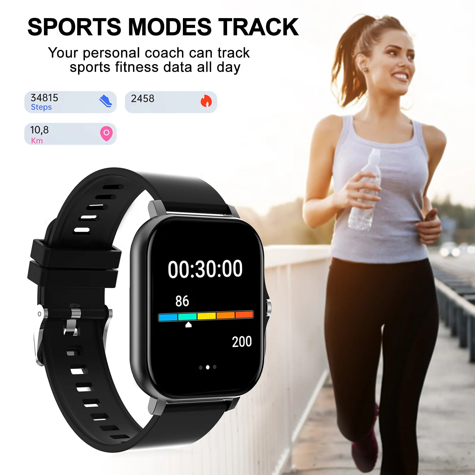 Smart watch, wireless calling /dial, multi -Sport mode, calling reminder and rejection,information reminder,for iPhone/Andriod