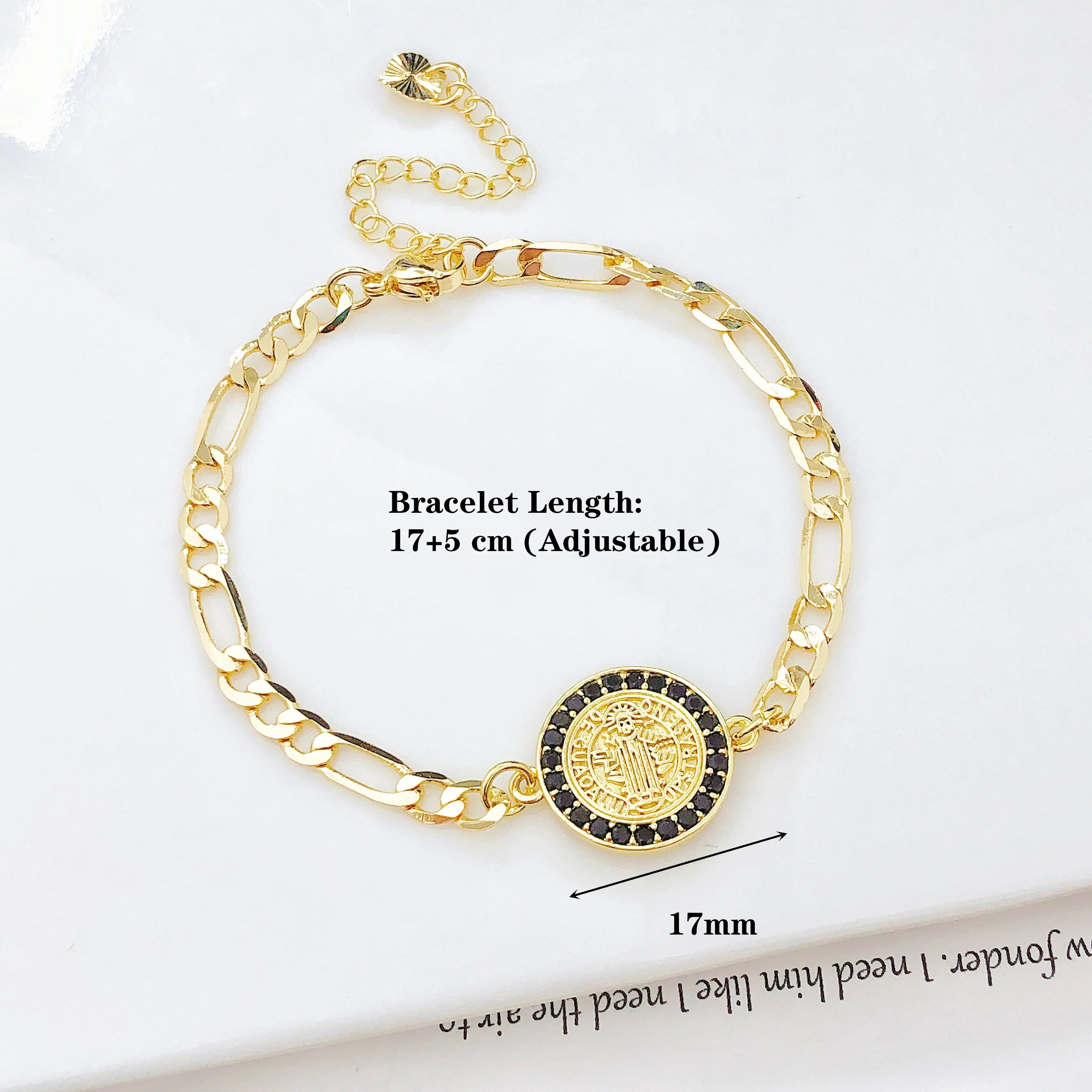 Fashion Men Women Religious Figure Adjustable Bracelet High-Quality Party Gold-Plated Zircon Jewelry for Daily Wear