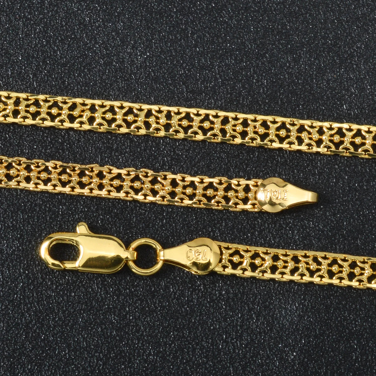 Dubai 18k Gold-plated Copper Necklace Classic Patterns 750 Italian Jewelry Accessories Party Birthday Wedding Attire Gifts