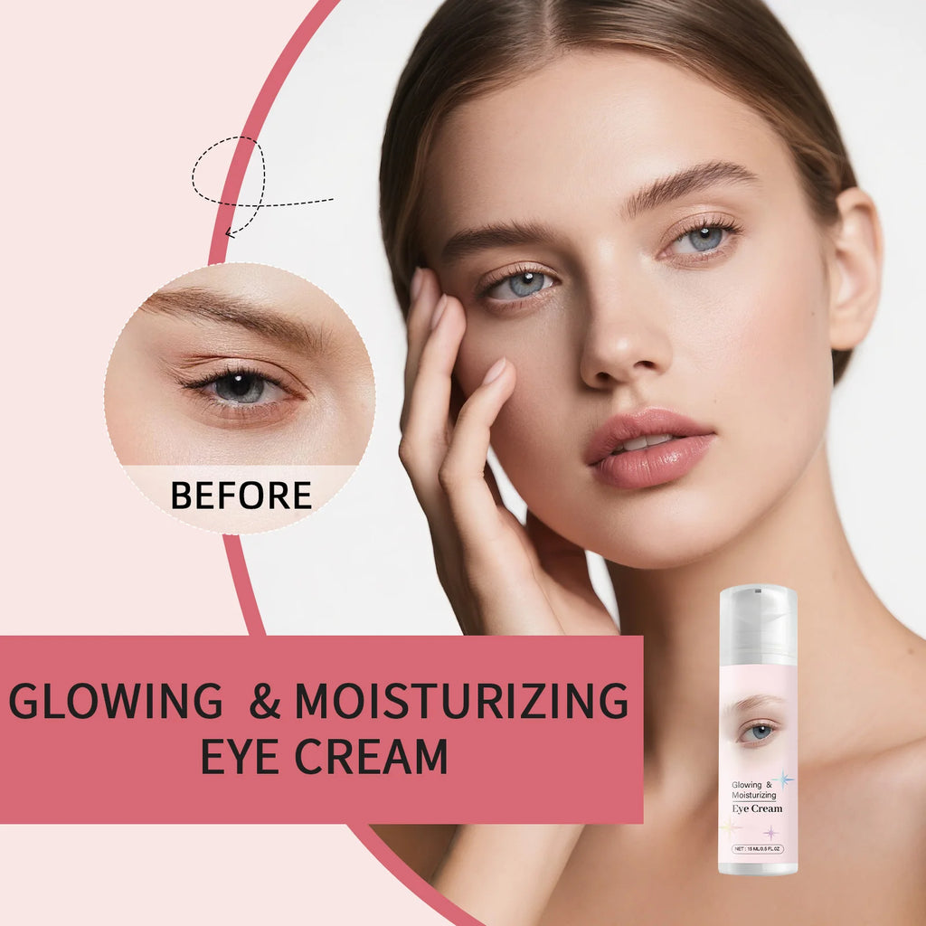 Glowing & Moisturizing Eye Cream - Dark Circle & Fine Line Reduction, Hydrating Eye Treatment with Hyaluronic Acid & Centella