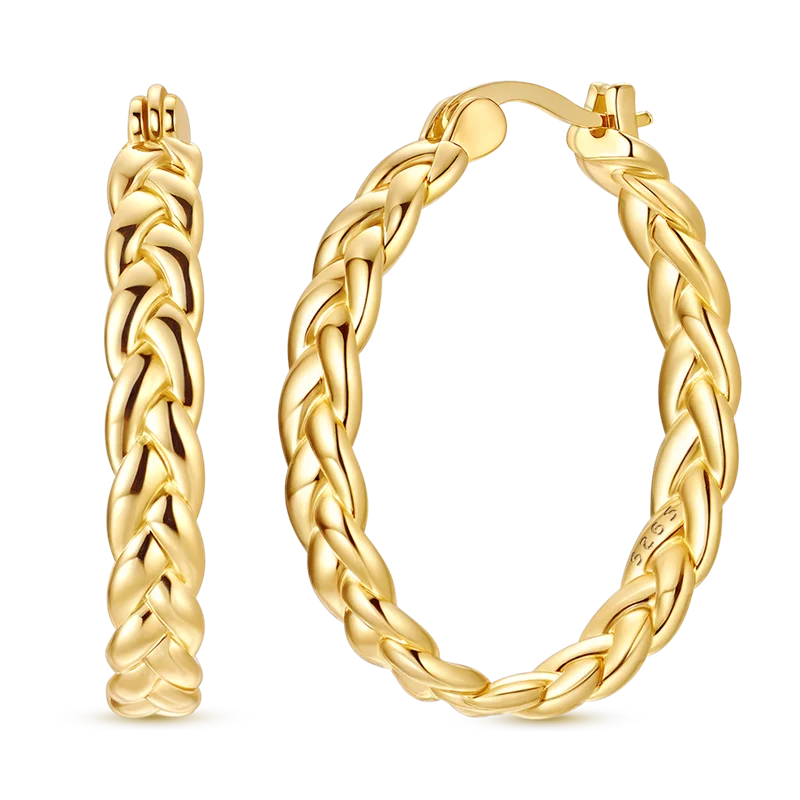 Ladies' Gold Earrings 925 Pure Silver Tree of Life Earrings, Birthday, Wedding, Engagement Party Fashion Jewelry Gifts 2025 New