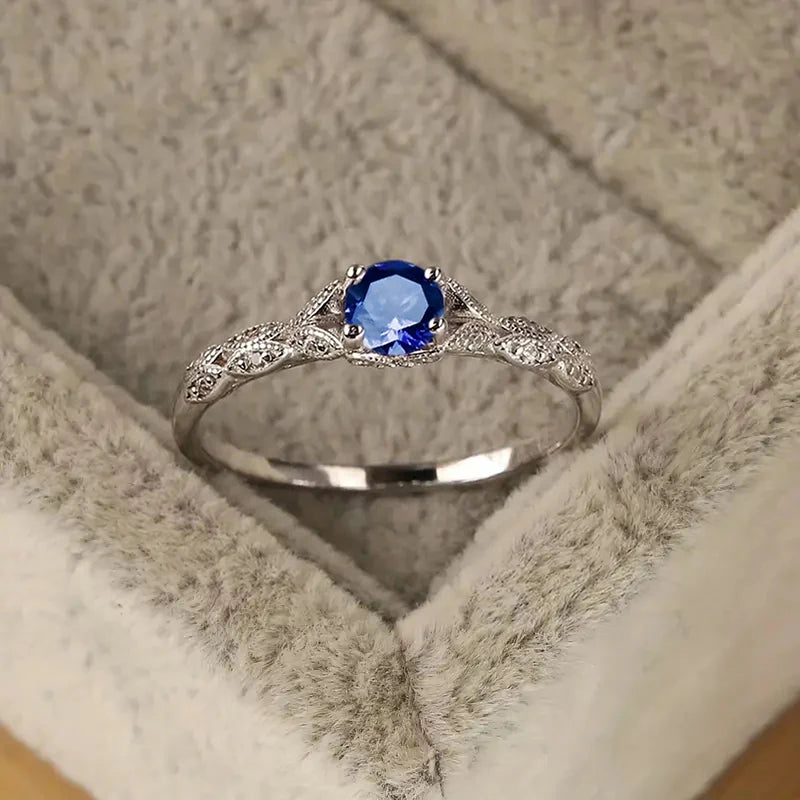 Light Luxury Style Cubic Zirconia Women's Ring in Europe and America Simple Fashion Temperament Ring