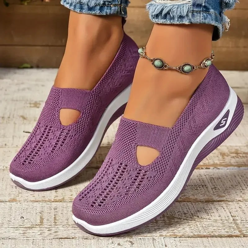 New Middle aged and Elderly Women's Shoes Spring Casual Shoes Mom Shoes Soft soled Breathable Sports Shoes 2025 Women's