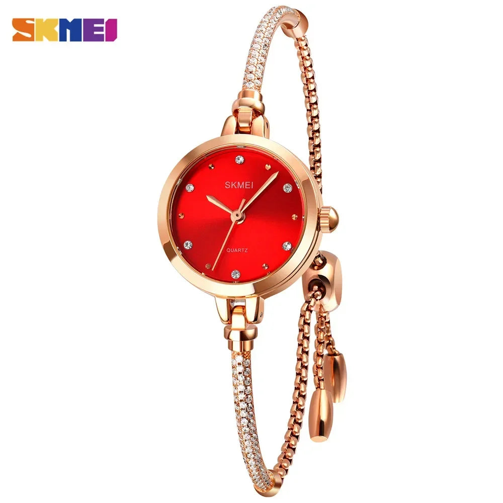 SKMEI 1805 Fashion Thin Ladies Watches Casual Female Girl Dress Clock 3Bar Waterproof Relogio Feminino Simple Women Quartz Watch