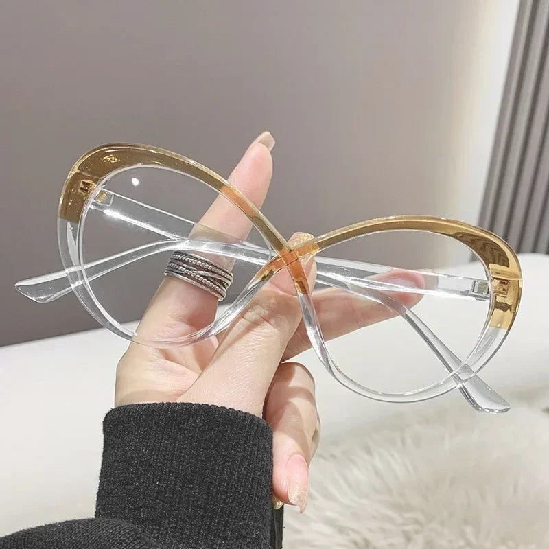 Infinity Oversized Frame Ladies Hyperopia Glasses Vintage Round Finished Reading Plus Eyeglasses Prescription Presbyopia Diopter