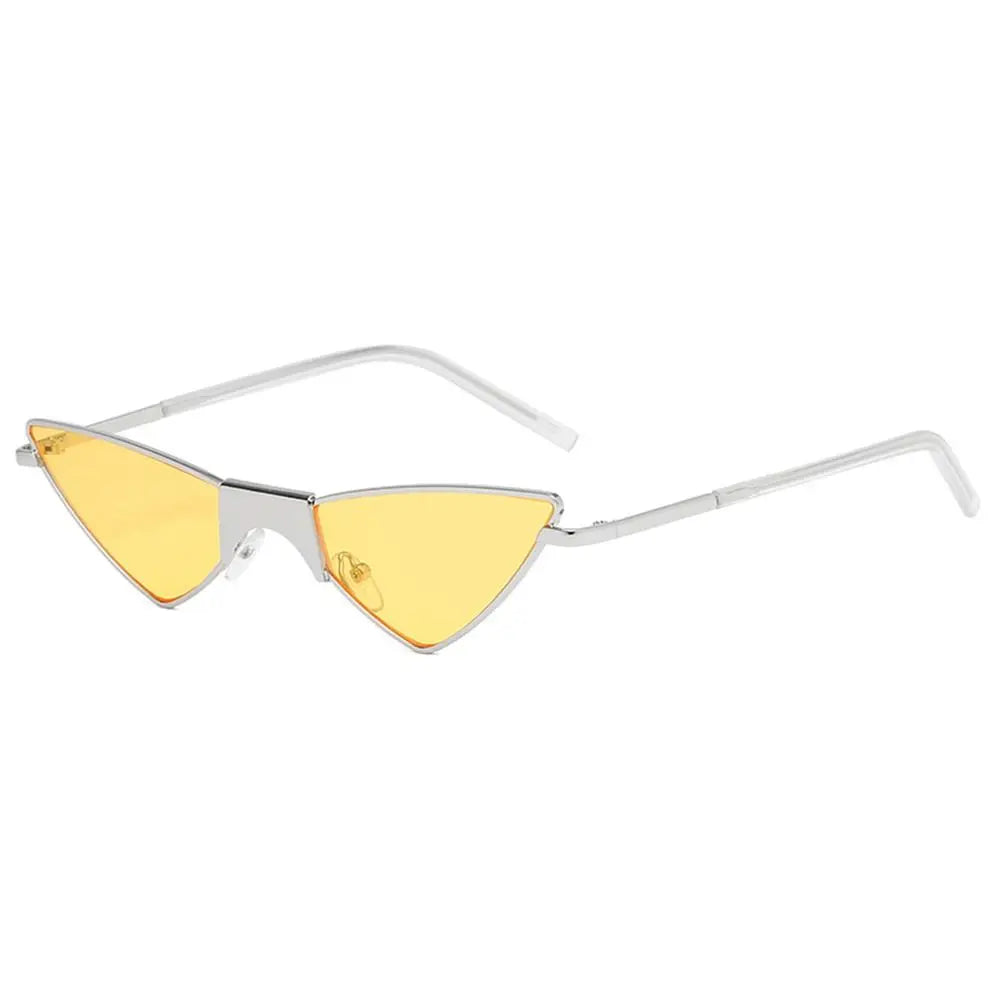 Vintage Small Cat Eye Sunglasses for Women Trendy Half-frame Sun Glasses UV400 Fashion Shades Eyewear Summer Anti UV Sunglasses