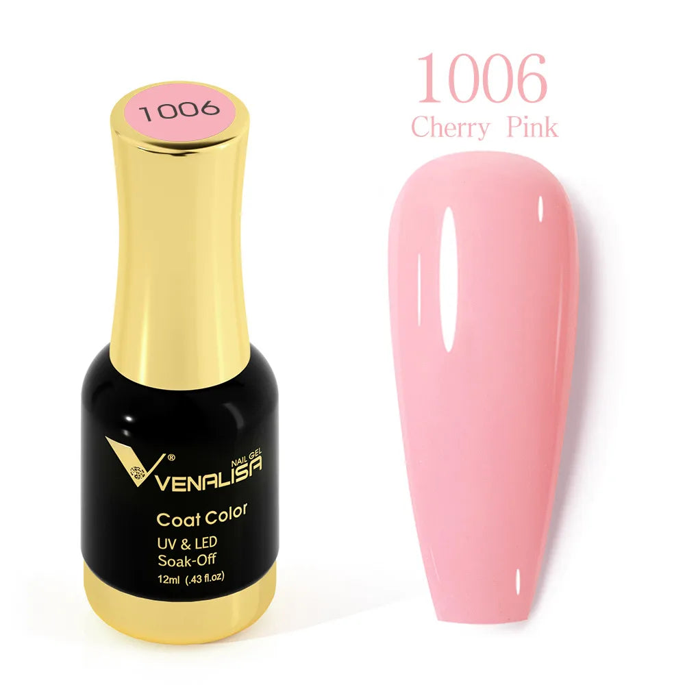#1004 VENALISA Nail Gel Polish Hema TPO Free Semi Permanent Jelly Nude Pink Color Soak Off UV LED Ultra Diamond Varnish 12ml