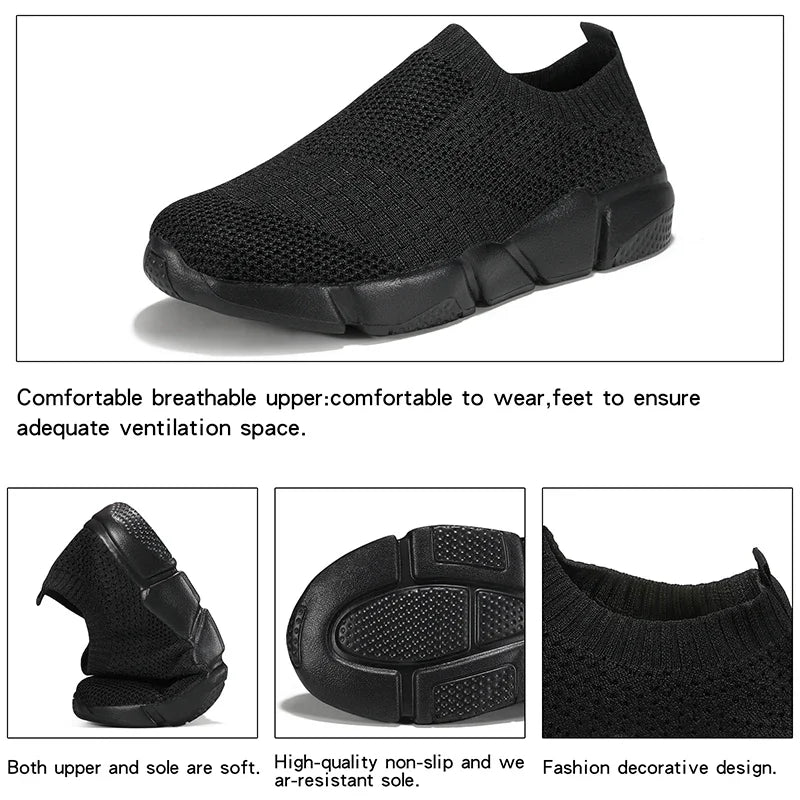 Sneakers Women Shoes Knitting Sock Sneakers Women Slip On Laides Walking Shoes for Woman Loafers Flats Tenis Famela Plus Size