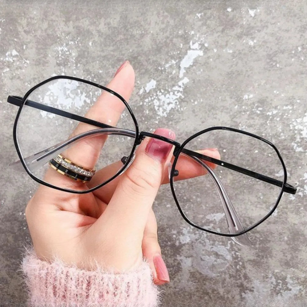 Women Vintage Anti-blue Light Glasses Men Trend Octagonal Frame Eyewear UV400 Optical Computer Eyeglasses