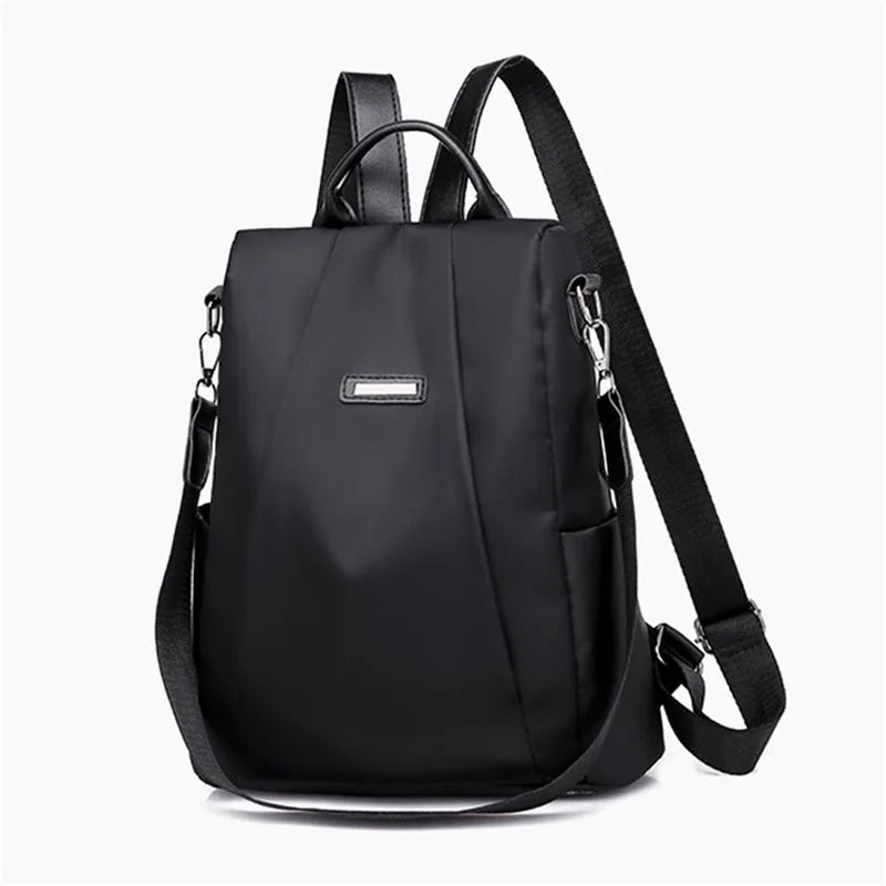 Casual Oxford Backpack Women Black Waterproof Nylon School Bags For Teenage Girls High Quality Fashion Travel Tote Packbag