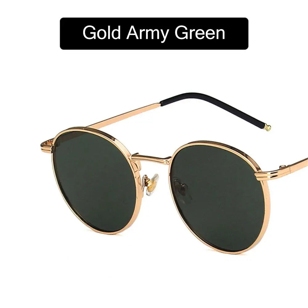 Fashion Glasses Fishing Metal Frame Shades Round Sun Glasses Women's Eyewear Women Men Sunglasses