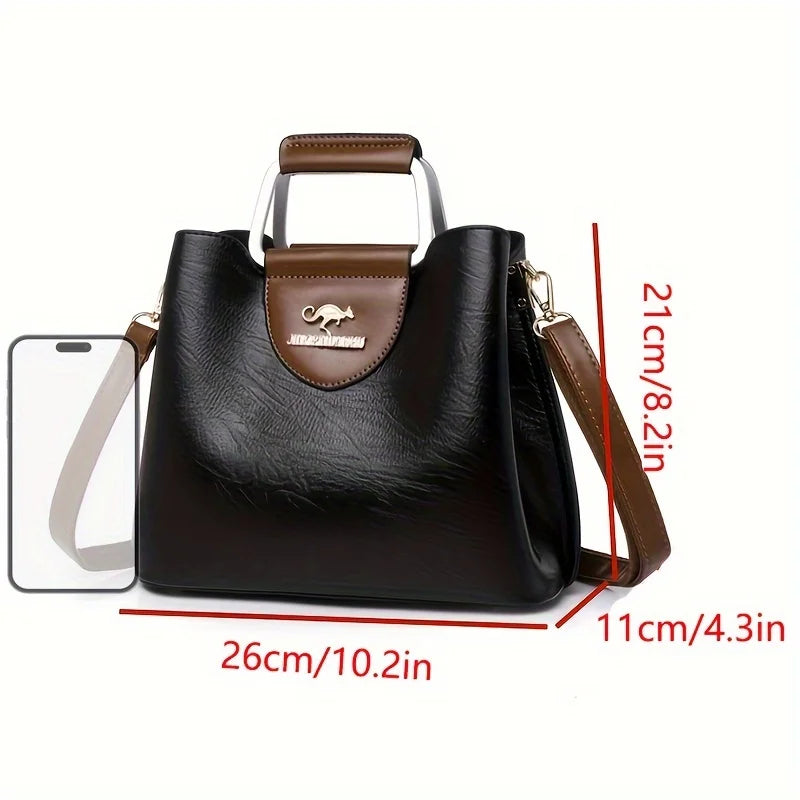 Women's Fashion Tote Bag with Multiple Pocket, Vintage Crossbody Bags for Women Daily Handbag Shoulder Bag, Phone Purse Pouch