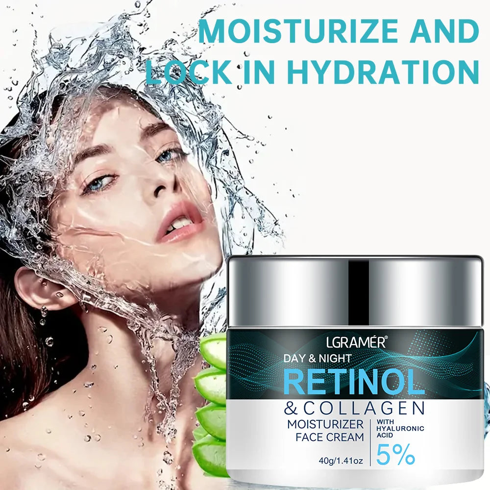 Retinol Moisturizer Face Cream Repairing Moisturizing Nourishing Cream Brightening Skin Facial Cream Anti-Aging Face Skin Care