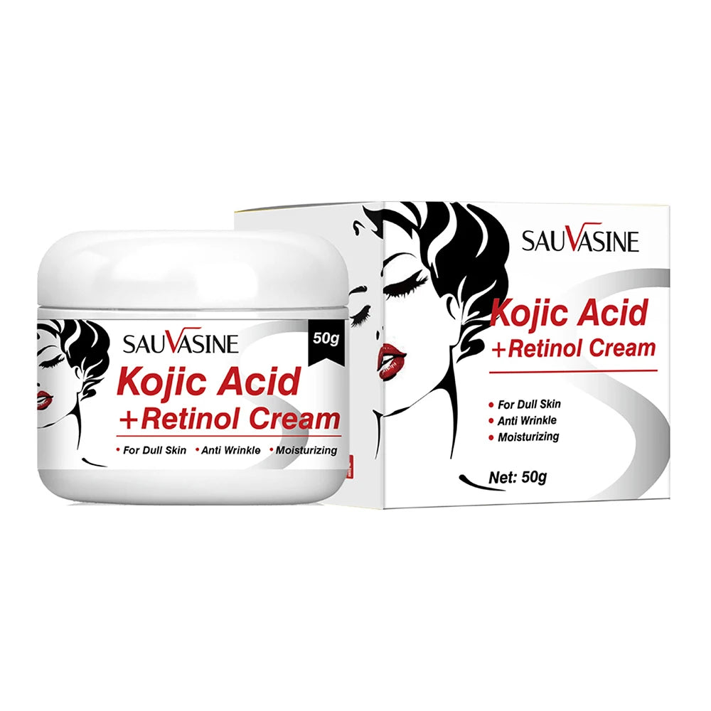 Kojic Acid Whitening Face Cream&Serum Lightening Skin Dark Spots Skin Brightening Firming Facial Moisturizing Cream Clean Soap