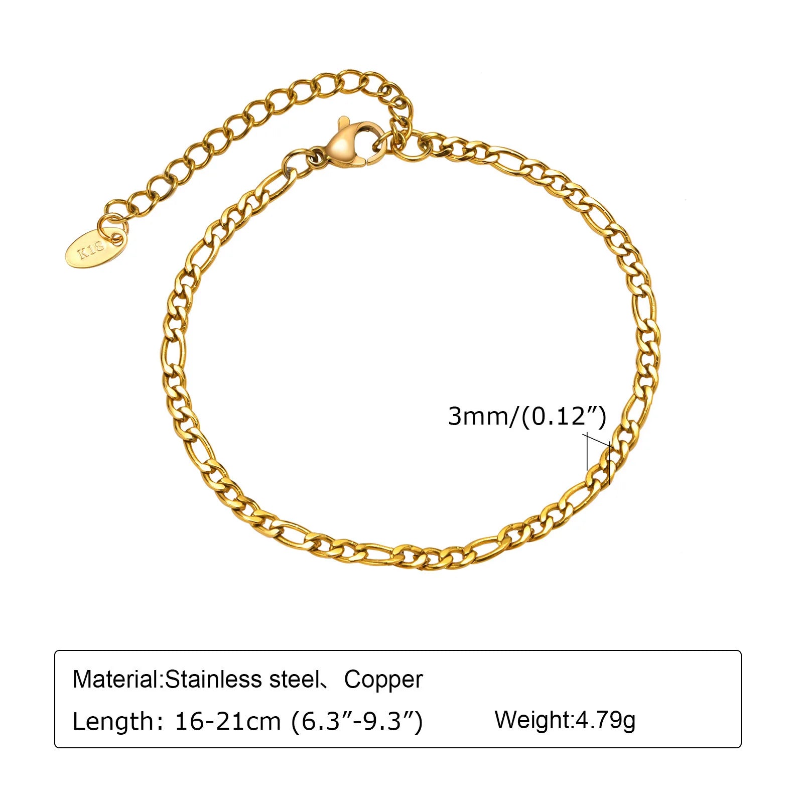 Non Tarnish Stainless Steel Bracelet Stackable for Women, Thin Herribone Chain Bracelet Waterproof Gold Plated Jewelry