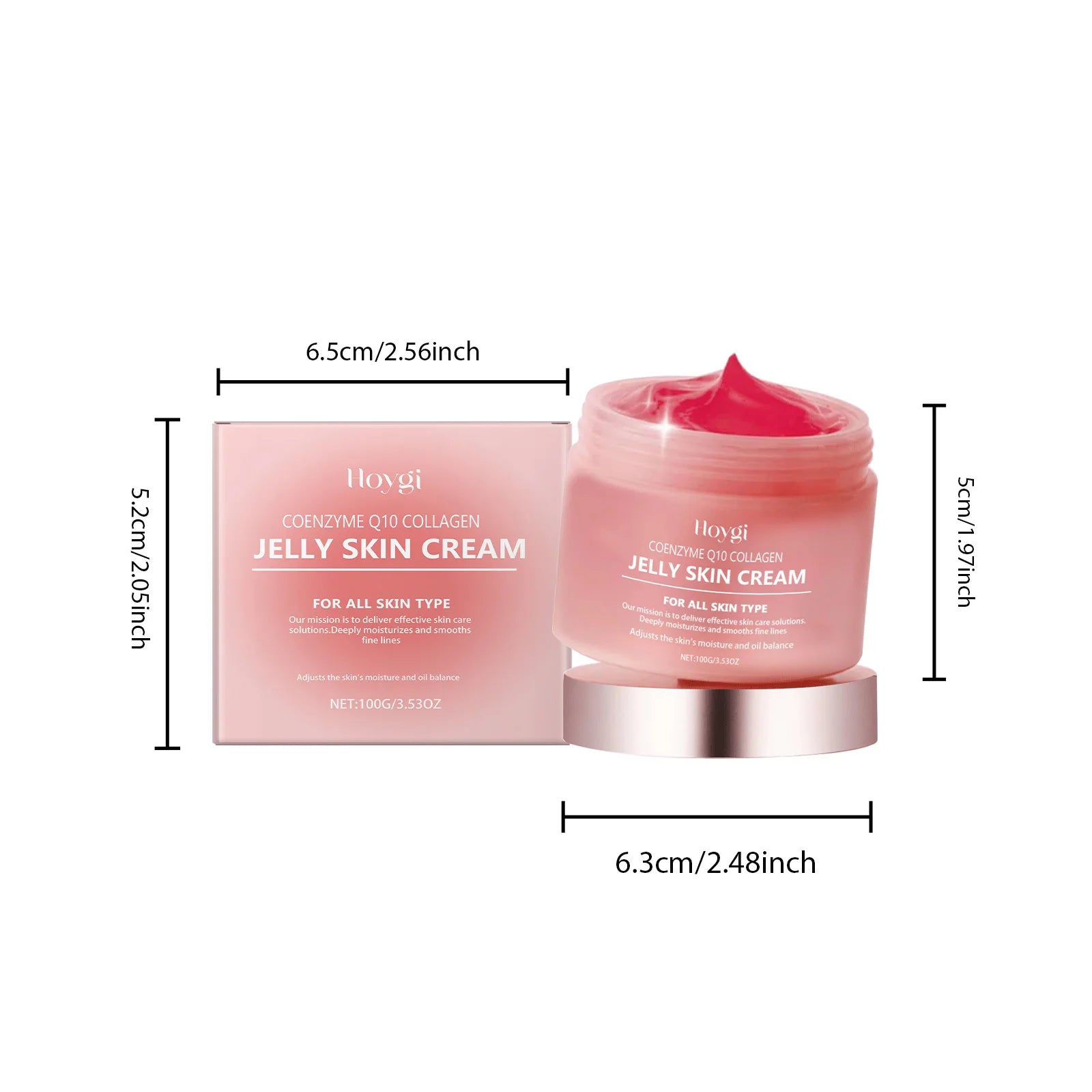 Collagen Jelly Cream Deeply Moisturizing Smooth Skin Tightening Fade Fine Lines Soothing Brightening Hydrating Facial Gel Cream