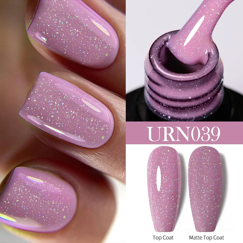 UR SUGAR 7.5ml Nude Glitter Color Nail Gel Polish Semi-permanent Varnish Soak Off Nail Art Base Top Coat UV LED Gel Manicure